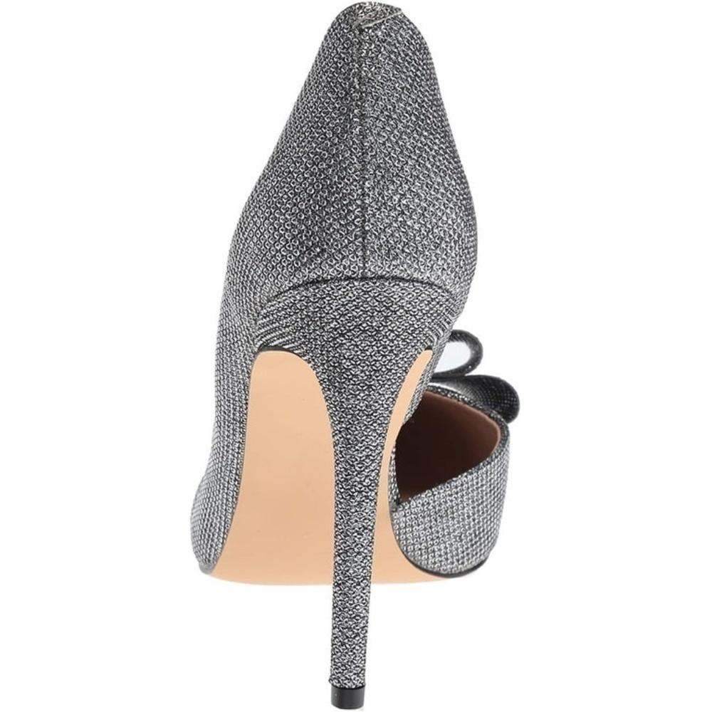 Betsey Johnson Prince Dorsay Bow Toe Pumps - Pewter - Picture 3 of 10